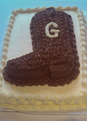 Textured Cowboy Boot Initialed